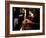 Sicily, Italy, Western Europe, a Believer, Holding a Candle During the Easter Eve Ceremony at the T-Ken Scicluna-Framed Photographic Print