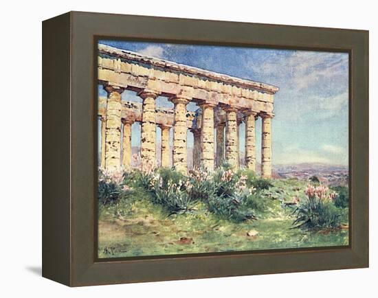 Sicily, Segesta 1911-Alberto Pisa-Framed Stretched Canvas