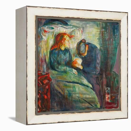 Sick Child, 1925, by Edvard Munch, 1863-1944, Norwegian Expressionist painting,-Edvard Munch-Framed Stretched Canvas