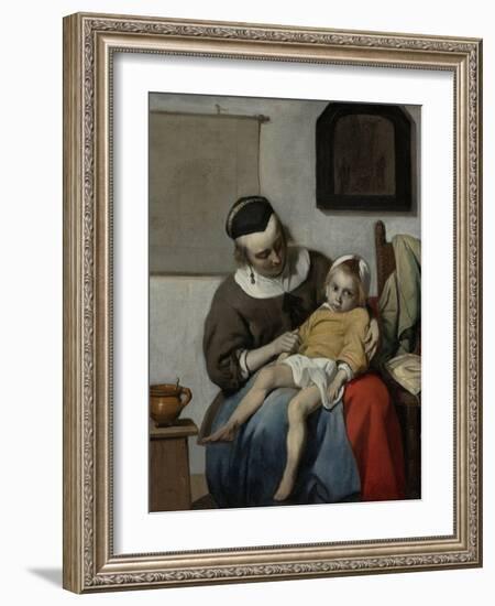 Sick Child-Gabriel Metsu-Framed Art Print