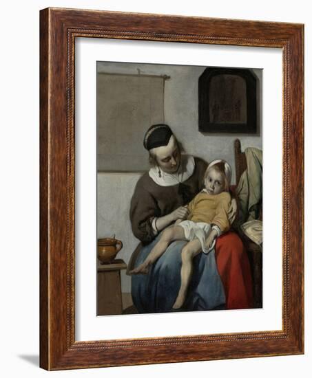 Sick Child-Gabriel Metsu-Framed Art Print