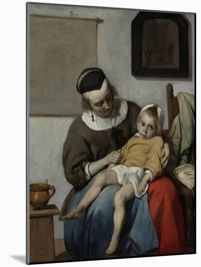 Sick Child-Gabriel Metsu-Mounted Art Print