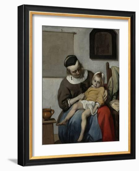 Sick Child-Gabriel Metsu-Framed Art Print