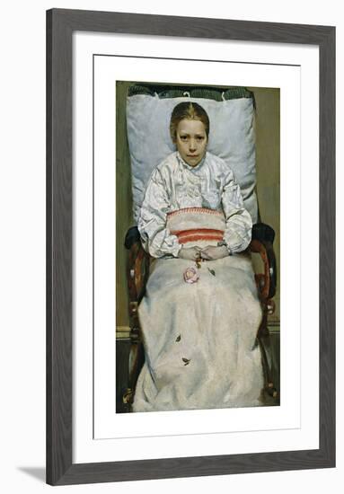 Sick Girl-Christian Krohg-Framed Premium Giclee Print