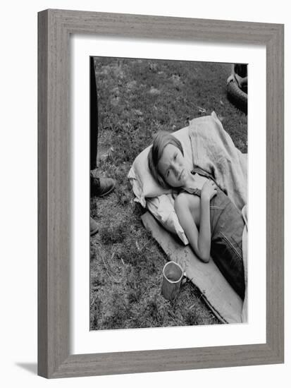 Sick Migrant Child-Dorothea Lange-Framed Art Print