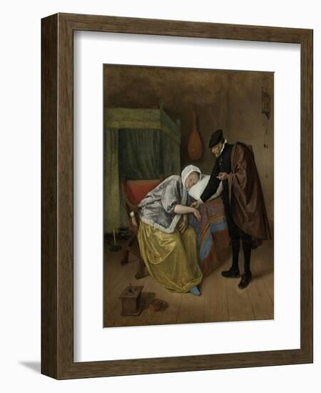 Sick Woman-Jan Havicksz Steen-Framed Art Print