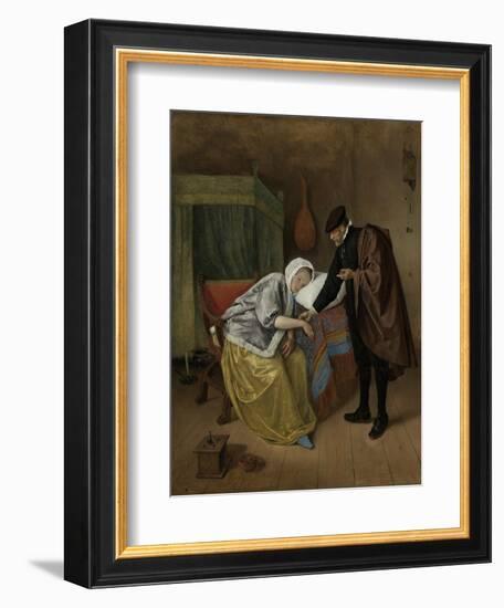 Sick Woman-Jan Havicksz Steen-Framed Art Print