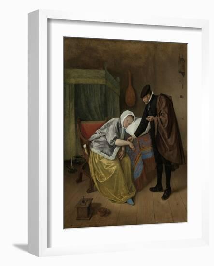 Sick Woman-Jan Havicksz Steen-Framed Art Print