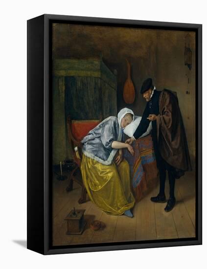 Sick Woman-Jan Havicksz Steen-Framed Premier Image Canvas