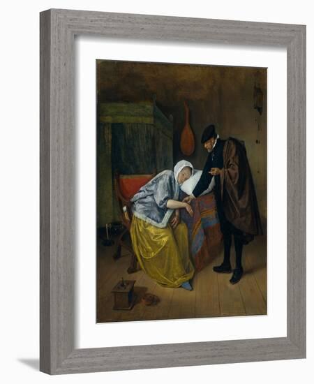 Sick Woman-Jan Havicksz Steen-Framed Giclee Print