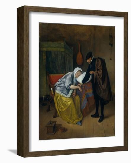 Sick Woman-Jan Havicksz Steen-Framed Giclee Print