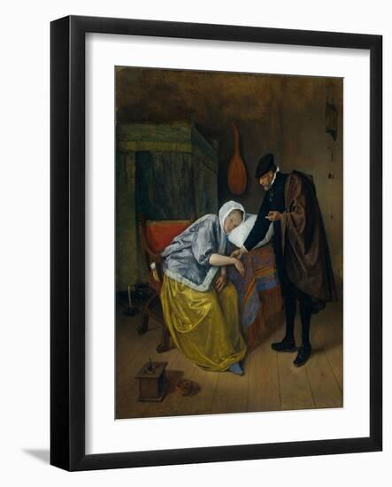 Sick Woman-Jan Havicksz Steen-Framed Giclee Print