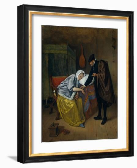 Sick Woman-Jan Havicksz Steen-Framed Giclee Print