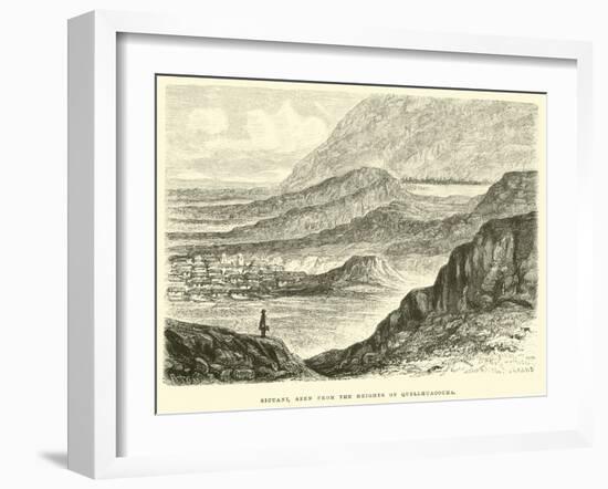 Sicuani, Seen from the Heights of Quellhuacocha-Édouard Riou-Framed Giclee Print