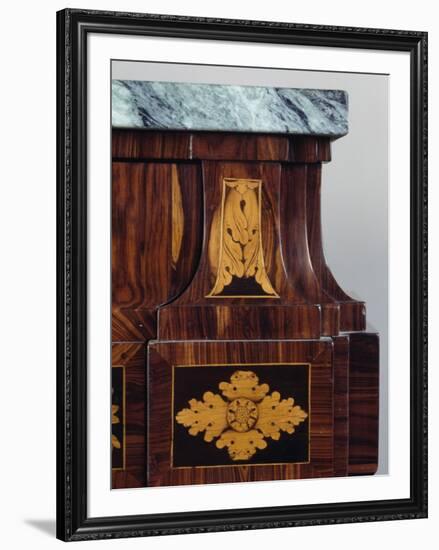 Side Panel of Chest of Drawers with Inlays and Marble Top, 1775-Giuseppe Maggiolini-Framed Giclee Print