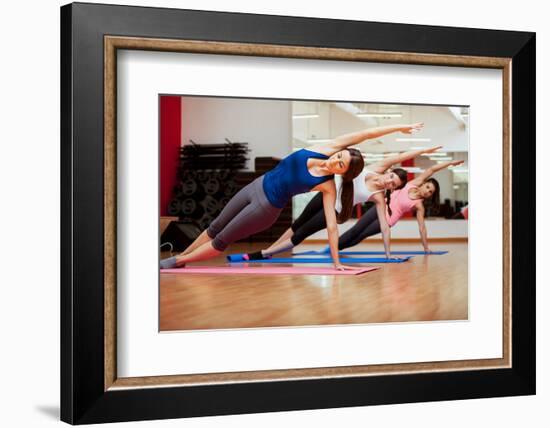 Side Plank Yoga Pose by Three Women-AntonioDiaz-Framed Photographic Print