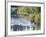 Side Profile of a View of a Young Man Running Across a River-null-Framed Photographic Print