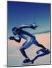 Side Profile of a Young Man Inline Skating-null-Mounted Photographic Print