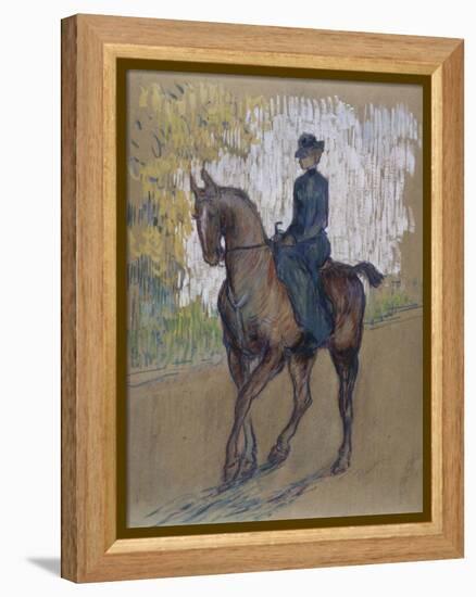 Side-Saddle-Henri de Toulouse-Lautrec-Framed Premier Image Canvas