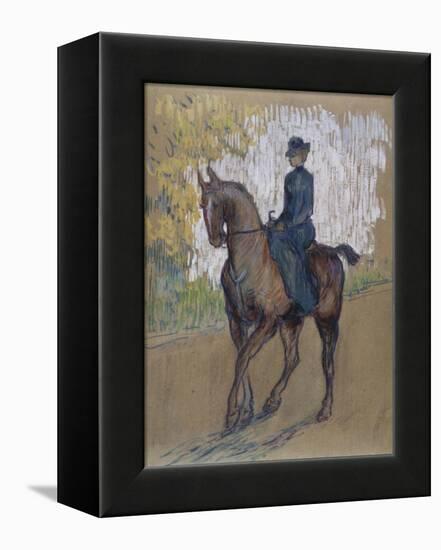 Side-Saddle-Henri de Toulouse-Lautrec-Framed Premier Image Canvas