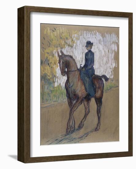 Side-Saddle-Henri de Toulouse-Lautrec-Framed Giclee Print