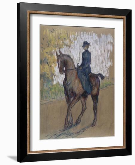 Side-Saddle-Henri de Toulouse-Lautrec-Framed Giclee Print