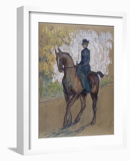 Side-Saddle-Henri de Toulouse-Lautrec-Framed Giclee Print