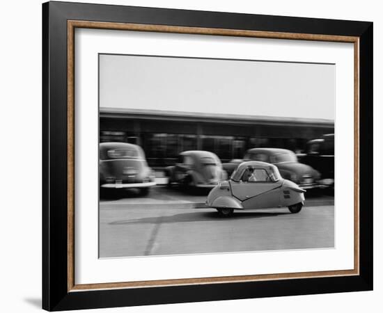Side Shot of a German Made Messer Schmidt Driving Down the Road-Ralph Crane-Framed Photographic Print