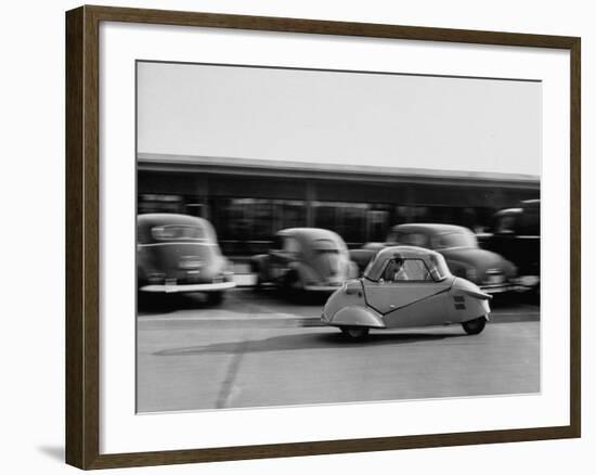 Side Shot of a German Made Messer Schmidt Driving Down the Road-Ralph Crane-Framed Photographic Print