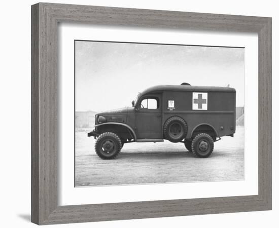 Side View of Ambulance-George Strock-Framed Photographic Print