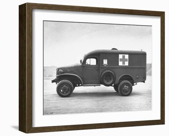 Side View of Ambulance-George Strock-Framed Photographic Print