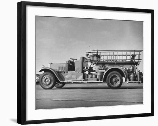 Side View of Army Fire Engine Truck-null-Framed Photographic Print