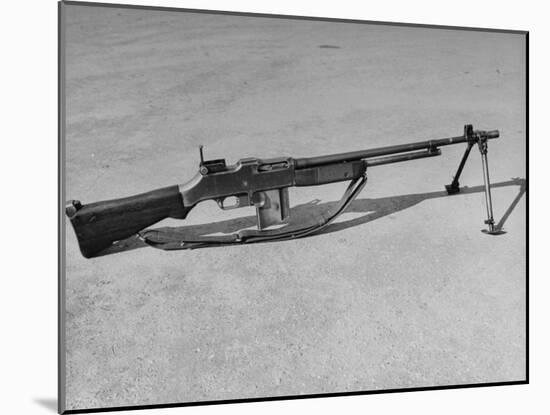 Side View of Browning Automatic Rifle-Myron Davis-Mounted Photographic Print