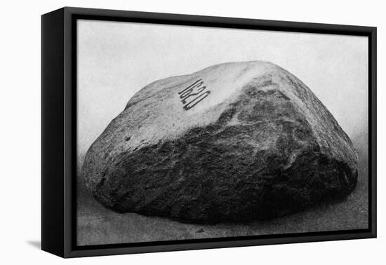 Side View of Plymouth Rock Ma 1620 Pilgrims Landing Site Stone Date American Colonists Settlers-null-Framed Premier Image Canvas