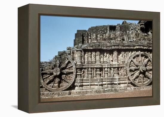 Side Wall of the Chariot, Temple of the Sun, Konarak, India, 13th Century-null-Framed Premier Image Canvas