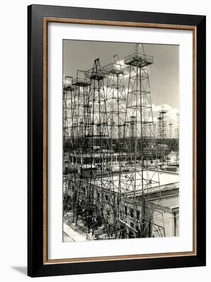 Sidekick Oil Wells, Kilgore-null-Framed Art Print