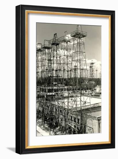 Sidekick Oil Wells, Kilgore-null-Framed Art Print