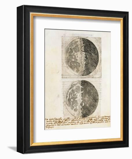 Sidereus Nuncius (Starry Messenger) with Drawings of the Phases and Surface of the Moon-Galileo Galilei-Framed Giclee Print