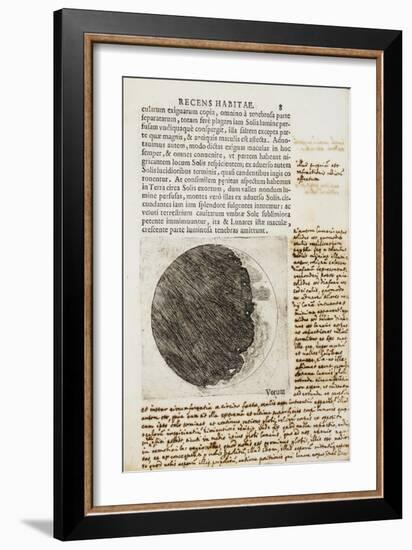 Sidereus Nuncius (Starry Messenger) with Drawings of the Phases and Surface of the Moon-Galileo Galilei-Framed Giclee Print