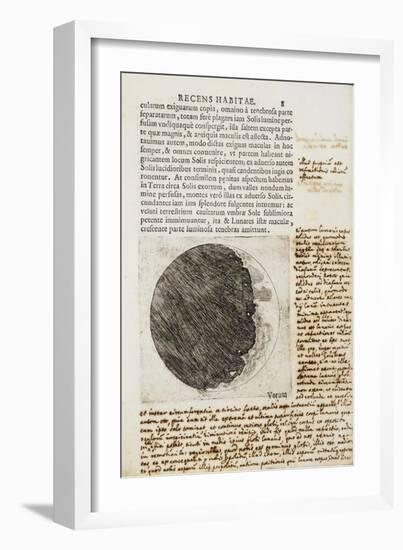 Sidereus Nuncius (Starry Messenger) with Drawings of the Phases and Surface of the Moon-Galileo Galilei-Framed Giclee Print