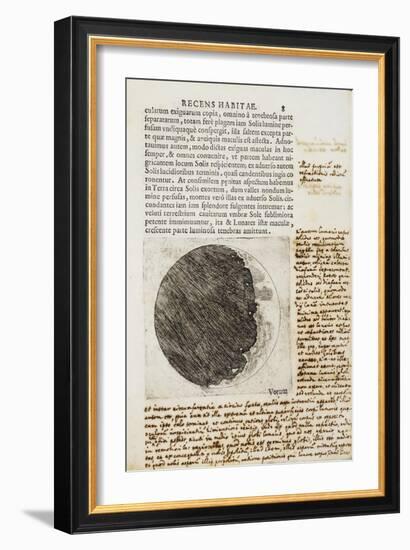 Sidereus Nuncius (Starry Messenger) with Drawings of the Phases and Surface of the Moon-Galileo Galilei-Framed Giclee Print