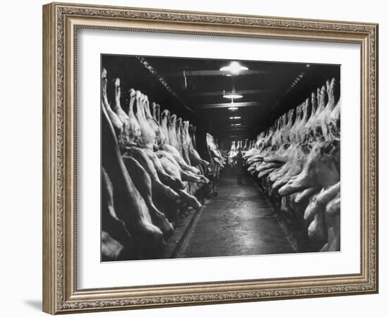 Sides of Beef at Les Halles Market-null-Framed Photographic Print