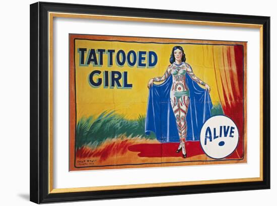 Sideshow Poster, C1955-null-Framed Giclee Print