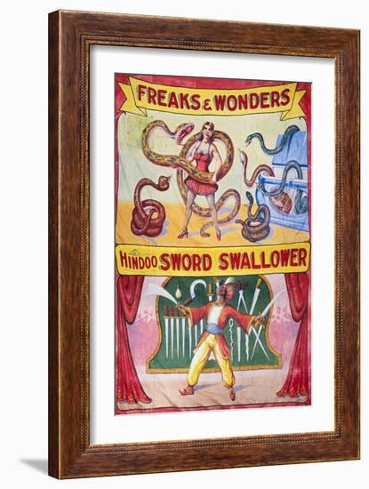 Sideshow Poster, C1975-null-Framed Giclee Print