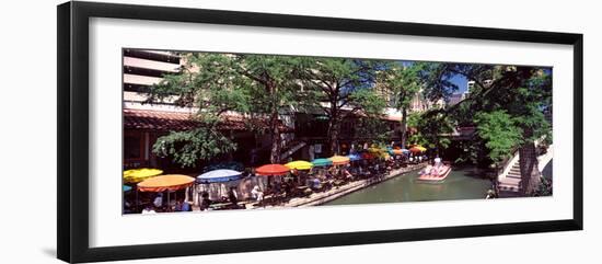 Sidewalk Cafe at the Riverside, San Antonio River Walk, River San Antonio, San Antonio, Texas, USA-null-Framed Photographic Print