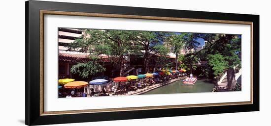 Sidewalk Cafe at the Riverside, San Antonio River Walk, River San Antonio, San Antonio, Texas, USA-null-Framed Photographic Print