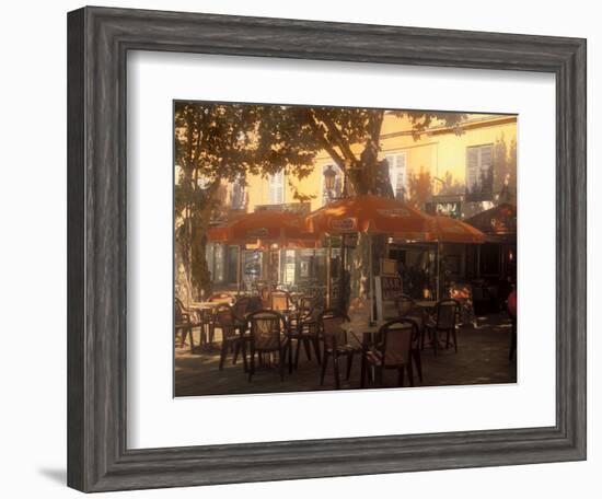 Sidewalk Cafe, Bastia, Corsica, France, Mediterranean-James Gritz-Framed Photographic Print