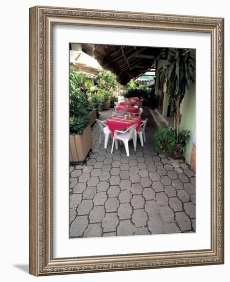 Sidewalk Cafe in Acapulco, Mexico-Terry Eggers-Framed Photographic Print