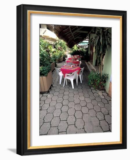 Sidewalk Cafe in Acapulco, Mexico-Terry Eggers-Framed Photographic Print