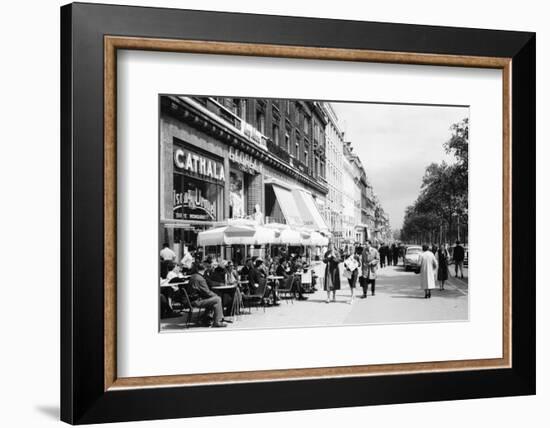 Sidewalk Cafe on the Champs-Elysees in Paris-Philip Gendreau-Framed Photographic Print